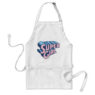 Supergirl Pink and Blue Logo Standard Apron