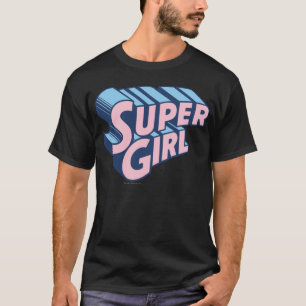 Supergirl Pink and Blue Logo T-Shirt