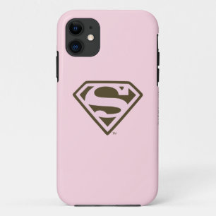 Supergirl Pink and Brown Logo iPhone 11 Case