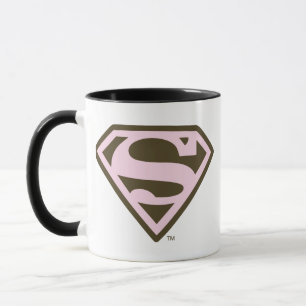 Supergirl Pink and Brown Logo Mug