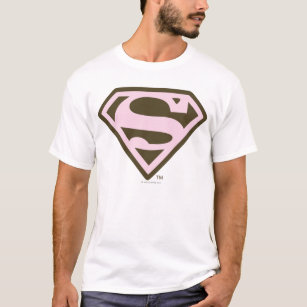Supergirl Pink and Brown Logo T-Shirt