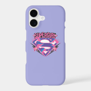 Supergirl Pink and Purple Grunge Logo
