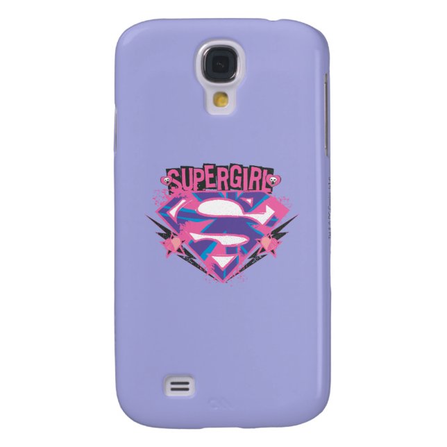 Supergirl Pink and Purple Grunge Logo Case-Mate Samsung Galaxy Case (Back)
