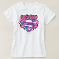 Supergirl Pink and Purple Grunge Logo