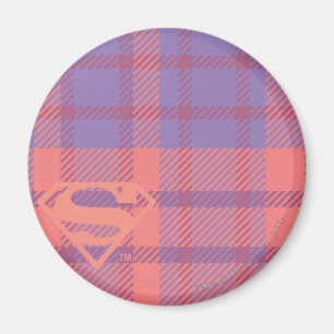 Supergirl Pink and Purple Pattern Magnet