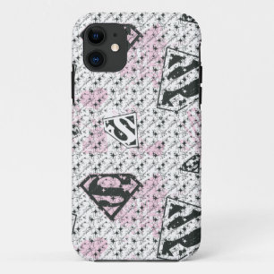 Supergirl Pink and White Logo Pattern iPhone 11 Case