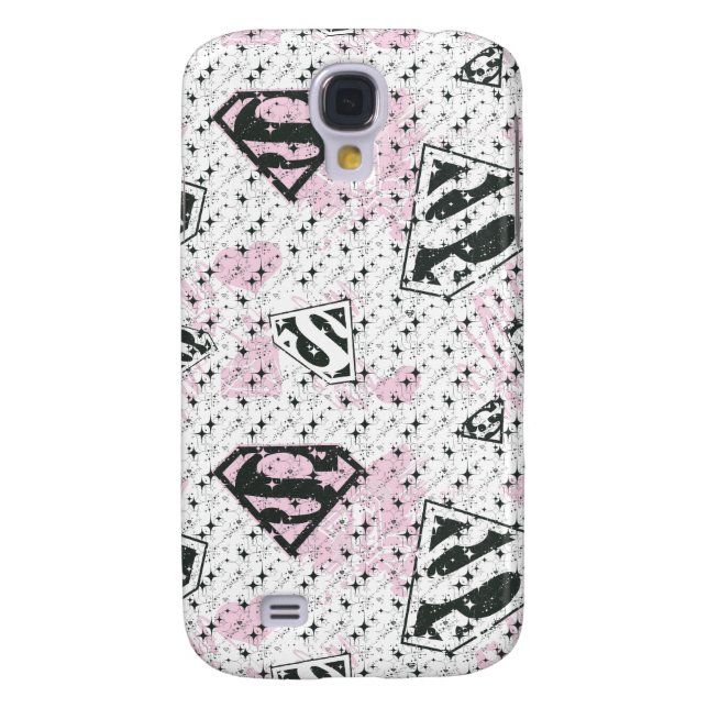 Supergirl Pink and White Logo Pattern Case-Mate Samsung Galaxy Case (Back)