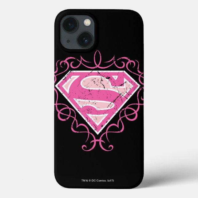 Supergirl Pink Colourful Logo Case-Mate iPhone Case (Back)
