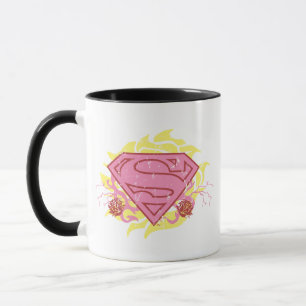 Supergirl Pink Flowers Mug