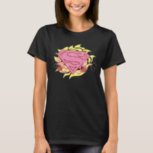 Supergirl Pink Flowers T-Shirt