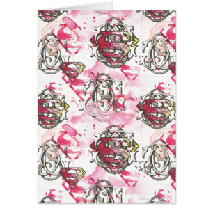 Supergirl Pink Ink Pattern
