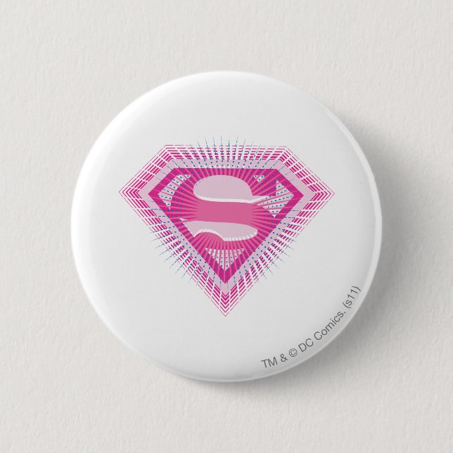 Supergirl Pink Logo 6 Cm Round Badge (Front)