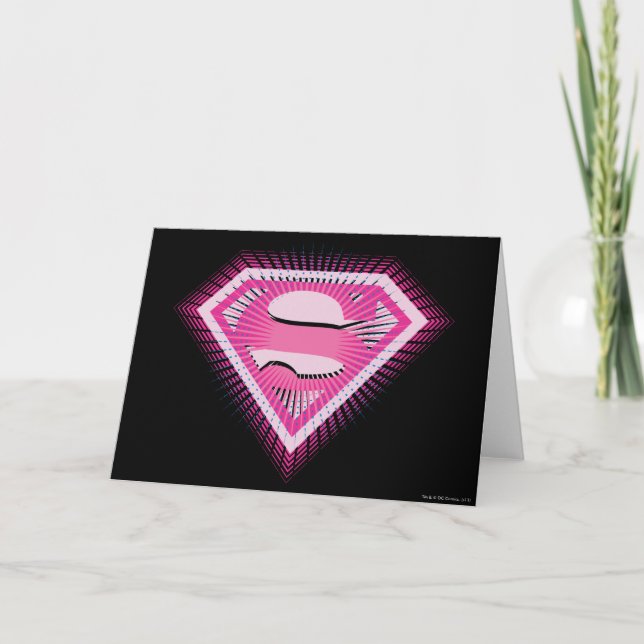 Supergirl Pink Logo Card (Front)