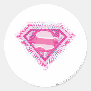 Supergirl Pink Logo Classic Round Sticker