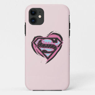 Supergirl Pink Logo in Heart iPhone 11 Case