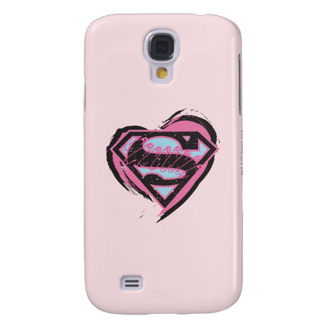 Supergirl Pink Logo in Heart Case-Mate Samsung Galaxy Case (Back)