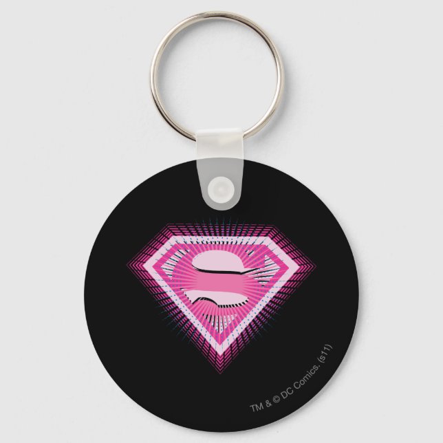 Supergirl Pink Logo Key Ring (Front)