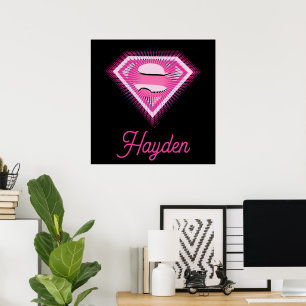 Supergirl Pink Logo Poster