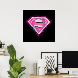 Supergirl Pink Logo Poster
