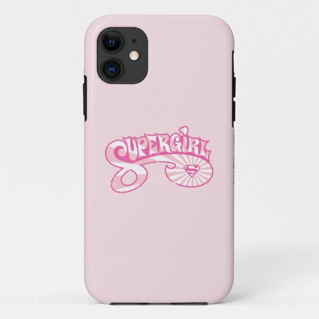 Supergirl Pink Logo Star Burst Case-Mate iPhone Case (Back)