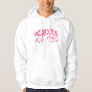 Supergirl Pink Logo Star Burst Hoodie