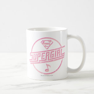Supergirl Pink Music Note Coffee Mug