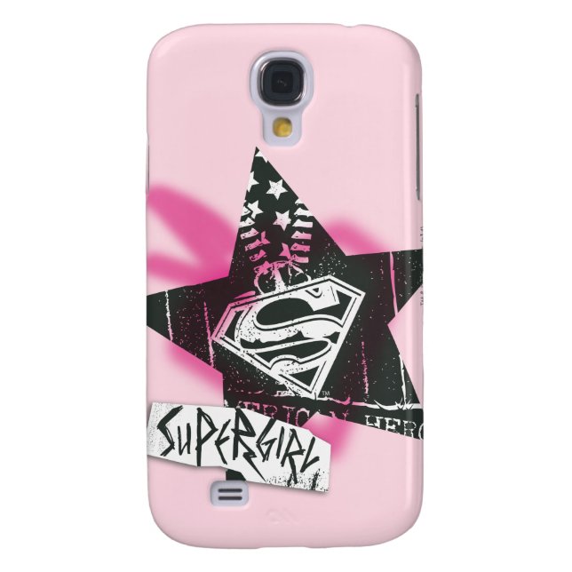 Supergirl Pink Spray Paint Star Case-Mate Samsung Galaxy Case (Back)