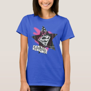 Supergirl Pink Spray Paint Star T-Shirt