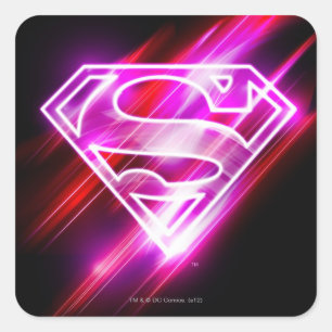 Supergirl Pink Square Sticker