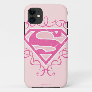 Supergirl Pink Stripes iPhone 11 Case
