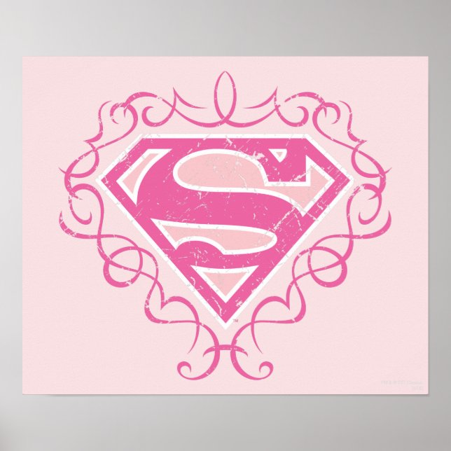 Supergirl Pink Stripes Poster (Front)
