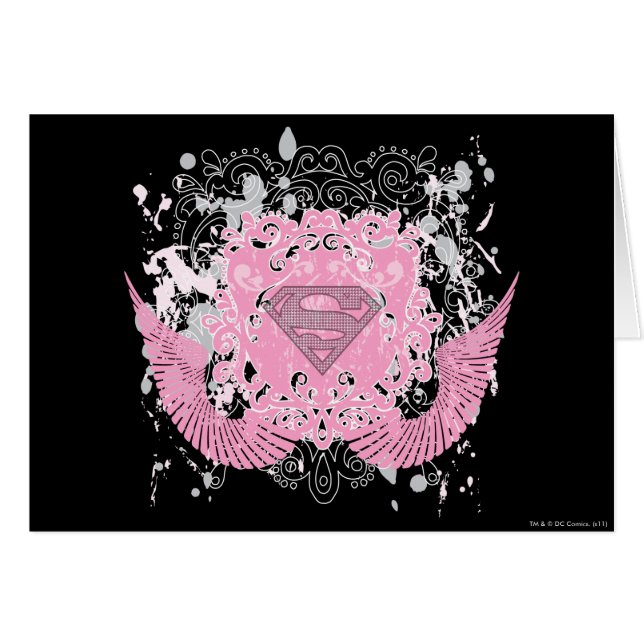Supergirl Pink Winged Design (Front Horizontal)