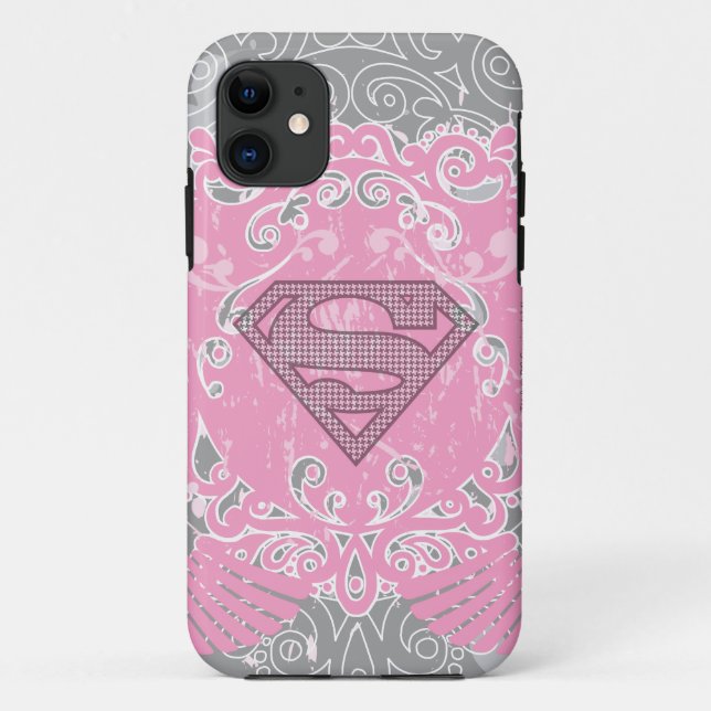 Supergirl Pink Winged Design Case-Mate iPhone Case (Back)