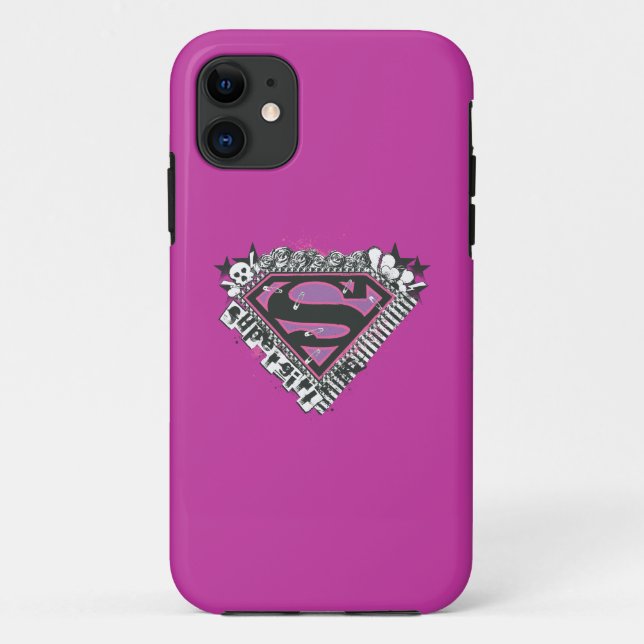 Supergirl Pins Logo Case-Mate iPhone Case (Back)