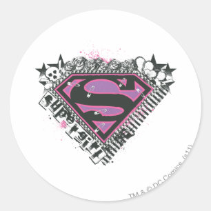 Supergirl Pins Logo Classic Round Sticker
