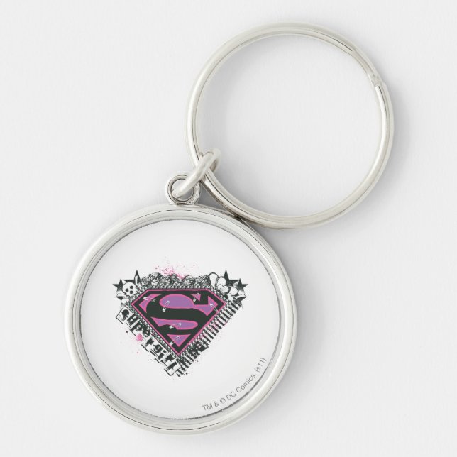 Supergirl Pins Logo Key Ring (Front)