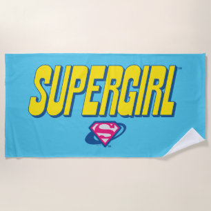 Supergirl Pop Logo Beach Towel