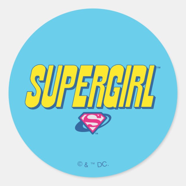 Supergirl Pop Logo Classic Round Sticker (Front)