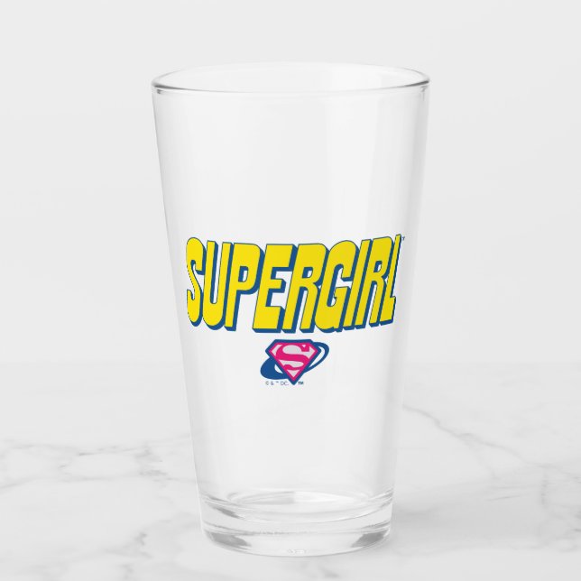 Supergirl Pop Logo Glass (Front)