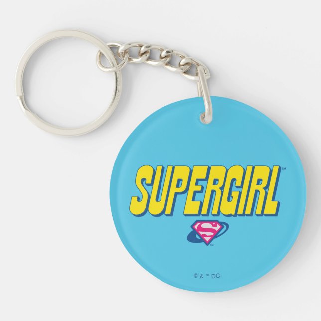 Supergirl Pop Logo Key Ring (Front)