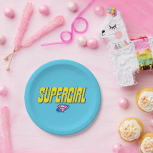 Supergirl Pop Logo Paper Plate
