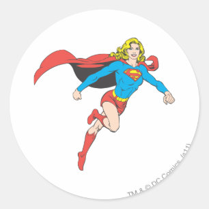 Supergirl Pose 1 Classic Round Sticker