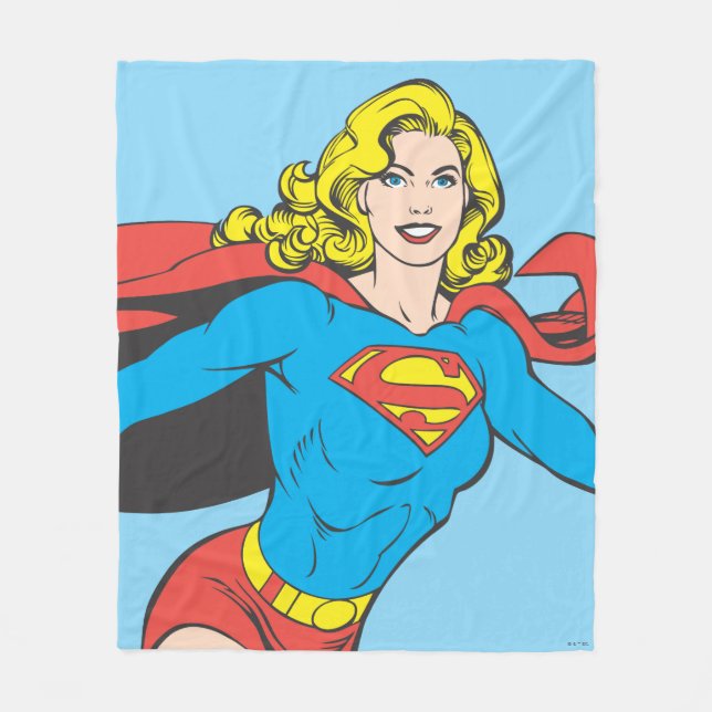 Supergirl Pose 1 Fleece Blanket (Front)