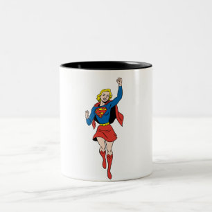 Supergirl Pose 4 Two-Tone Coffee Mug