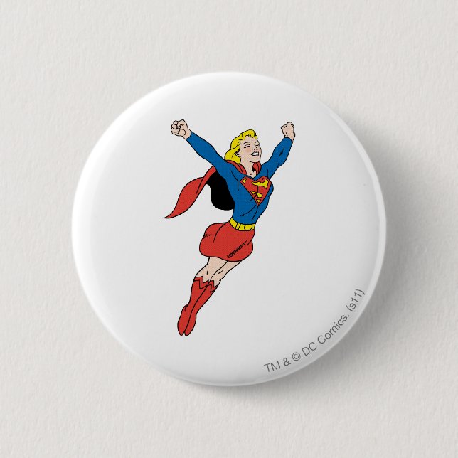 Supergirl Pose 6 6 Cm Round Badge (Front)