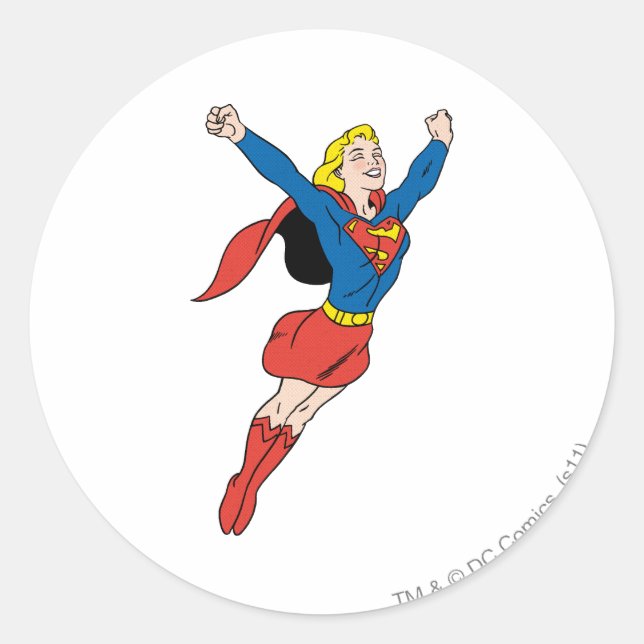 Supergirl Pose 6 Classic Round Sticker (Front)