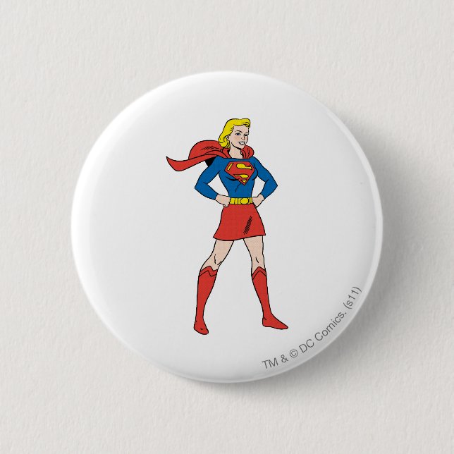 Supergirl Pose 7 6 Cm Round Badge (Front)