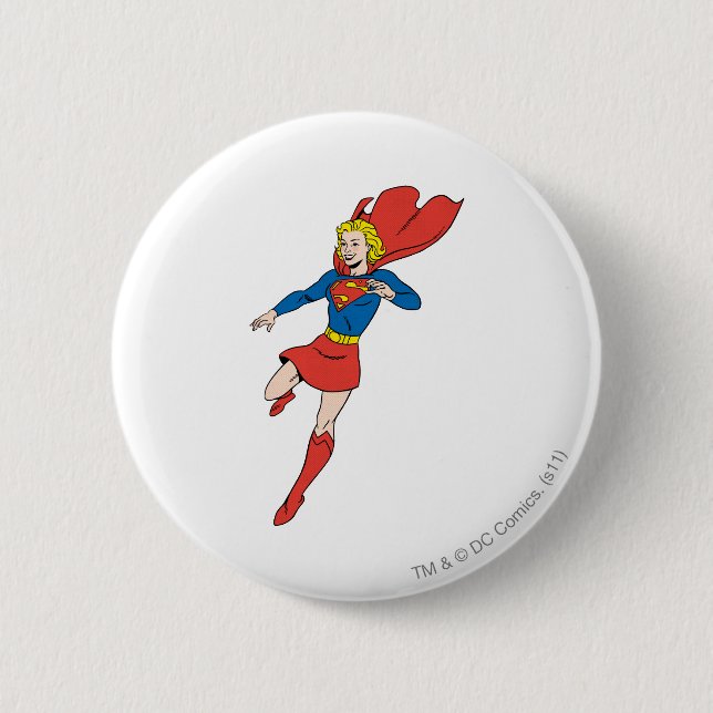 Supergirl  Pose 8 6 Cm Round Badge (Front)