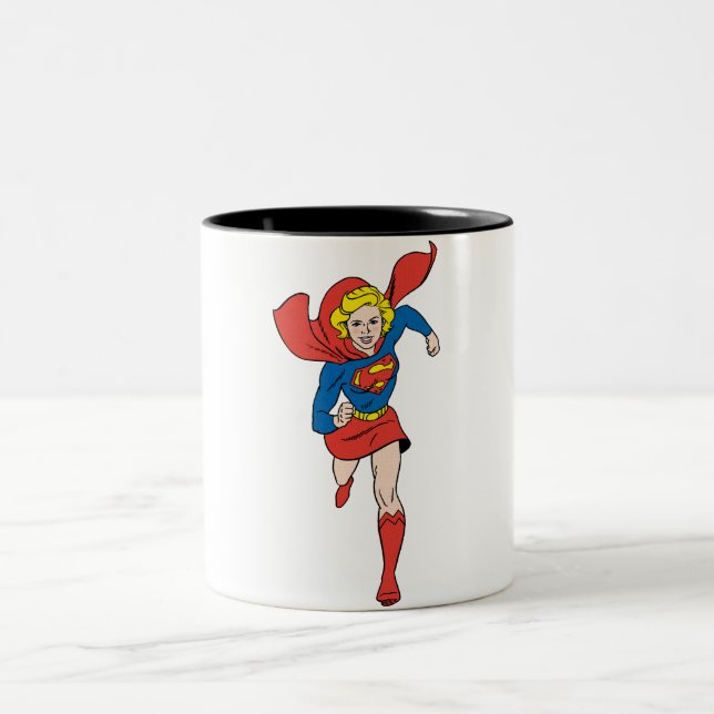 Supergirl Pose 8 Two-Tone Coffee Mug (Center)