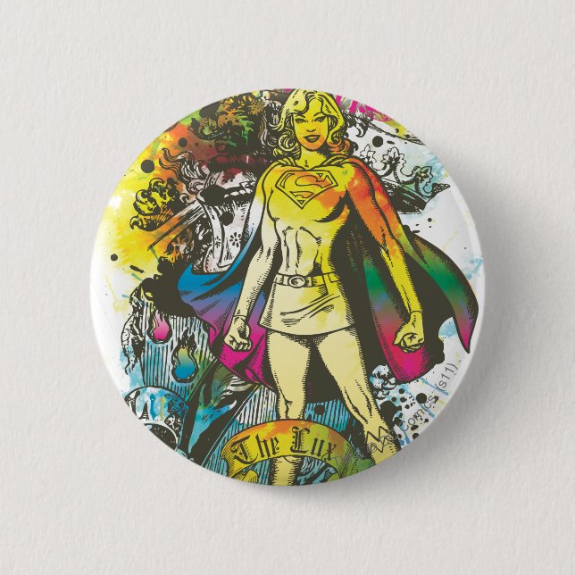 Supergirl Pose The Lux 6 Cm Round Badge (Front)